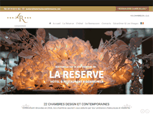 Tablet Screenshot of hotelrestaurantlareserve.com